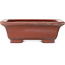 Rectangular unglazed bonsai pot by Bigei - 165 x 130 x 55 mm