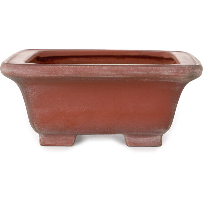 Pot à bonsaï rectangulaire non émaillé de Bigei - 165 x 130 x 55 mm