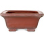 Rechteckiger, unglasierter Bonsai-Topf von Bigei – 165 x 130 x 55 mm