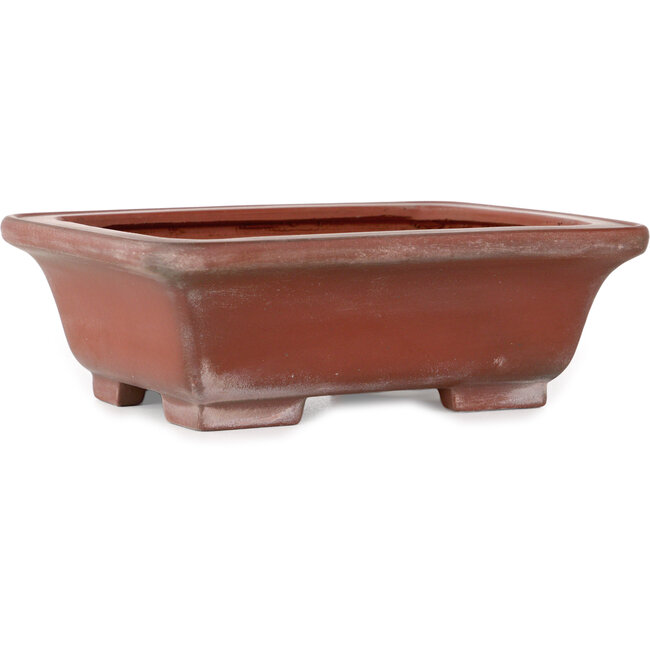 Rectangular unglazed bonsai pot by Bigei - 165 x 130 x 55 mm