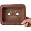 Rectangular unglazed bonsai pot by Bigei - 165 x 130 x 55 mm
