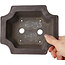 Mokko ongeglazuurde bonsaipot van Bigei - 160 x 135 x 50 mm