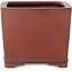 Maceta cuadrada sin esmaltar para bonsái de Bigei - 120 x 120 x 98 mm