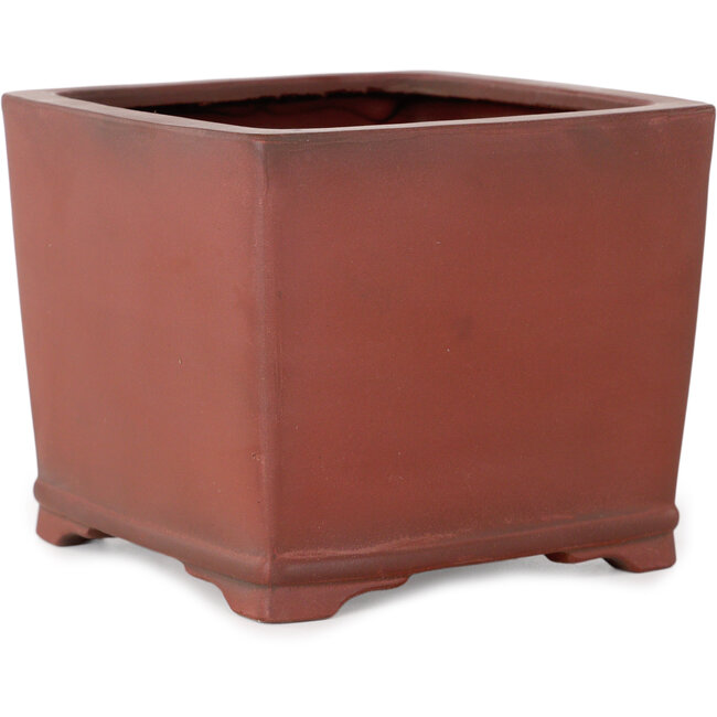 Vaso bonsai quadrato non smaltato di Bigei - 120 x 120 x 98 mm
