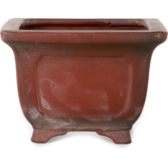 Maceta cuadrada sin esmaltar para bonsái de Bigei - 98 x 98 x 70 mm