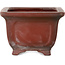 Square unglazed bonsai pot by Bigei - 98 x 98 x 70 mm