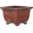 Square unglazed bonsai pot by Bigei - 98 x 98 x 70 mm