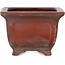 Square unglazed bonsai pot by Bigei - 98 x 98 x 70 mm