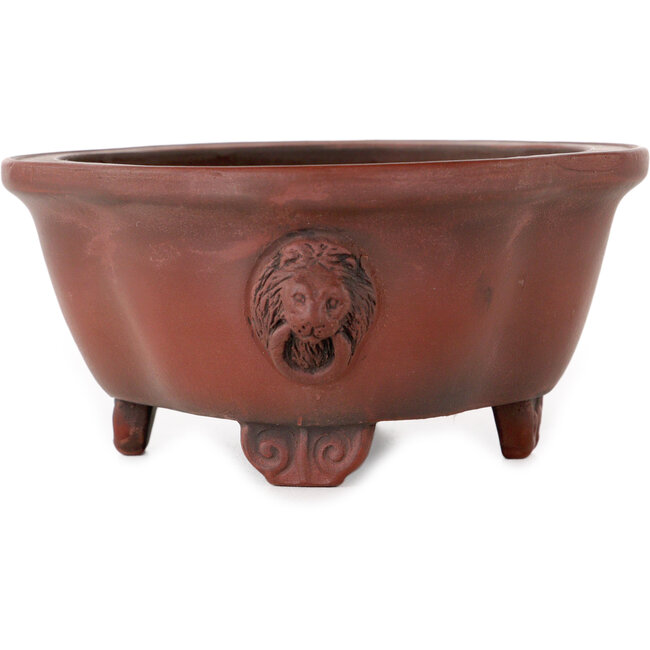 Unglasierte Bonsaischale „Mokko“ von Bigei – 137 x 113 x 55 mm