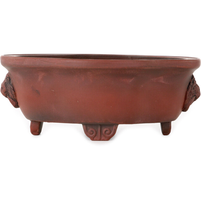 Unglasierte Bonsaischale „Mokko“ von Bigei – 137 x 113 x 55 mm