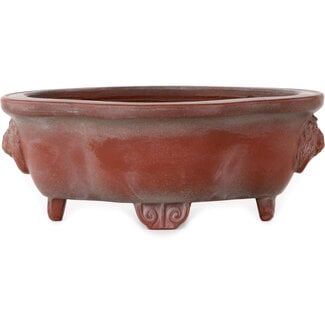 Bigei - Hirata Atsumi Pot à bonsaï mokko non émaillé de 137 mm par Bigei, Tokoname, Japon