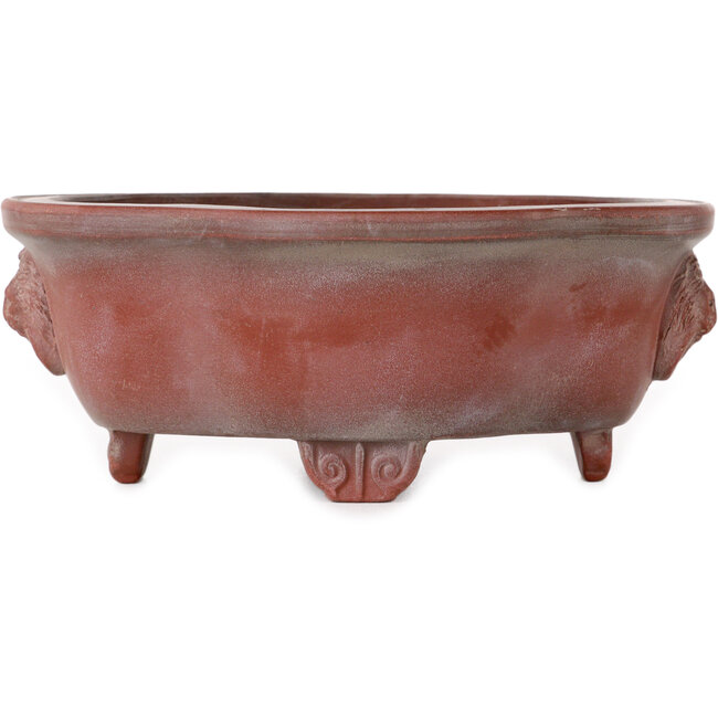 Pot à bonsaï Mokko non émaillé de Bigei - 137 x 113 x 55 mm