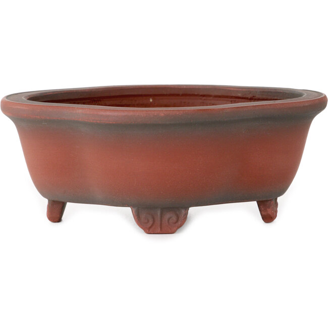 Pot à bonsaï Mokko non émaillé de Bigei - 137 x 113 x 55 mm