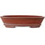 Oval unglazed bonsai pot by Bigei - 158 x 123 x 38 mm