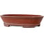 Oval unglazed bonsai pot by Bigei - 158 x 123 x 38 mm
