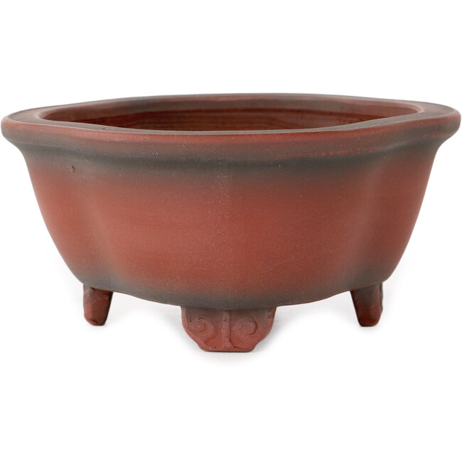 Unglasierte Bonsaischale „Mokko“ von Bigei – 137 x 113 x 55 mm