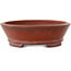 Oval unglazed bonsai pot by Bigei - 158 x 123 x 38 mm