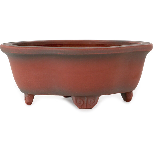 Pot à bonsaï Mokko non émaillé de Bigei - 137 x 113 x 55 mm