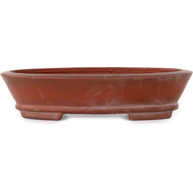 Ovaler, unglasierter Bonsai-Topf von Bigei – 158 x 123 x 38 mm