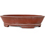 Ovale, ongeglazuurde bonsaipot van Bigei - 158 x 123 x 38 mm