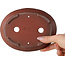 Maceta ovalada sin esmaltar para bonsái de Bigei - 158 x 123 x 38 mm