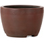 Ronde, ongeglazuurde bonsaipot van Bigei - 90 x 90 x 60 mm