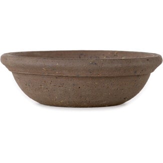 Bigei - Hirata Atsumi Pot à bonsaï rond non émaillé de 110 mm par Bigei, Tokoname, Japon