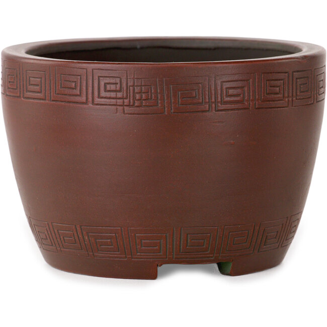 Round unglazed bonsai pot by Bigei - 90 x 90 x 60 mm
