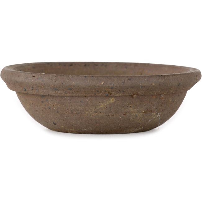 Round unglazed bonsai pot by Bigei - 110 x 110 x 35 mm