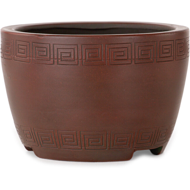 Round unglazed bonsai pot by Bigei - 90 x 90 x 60 mm