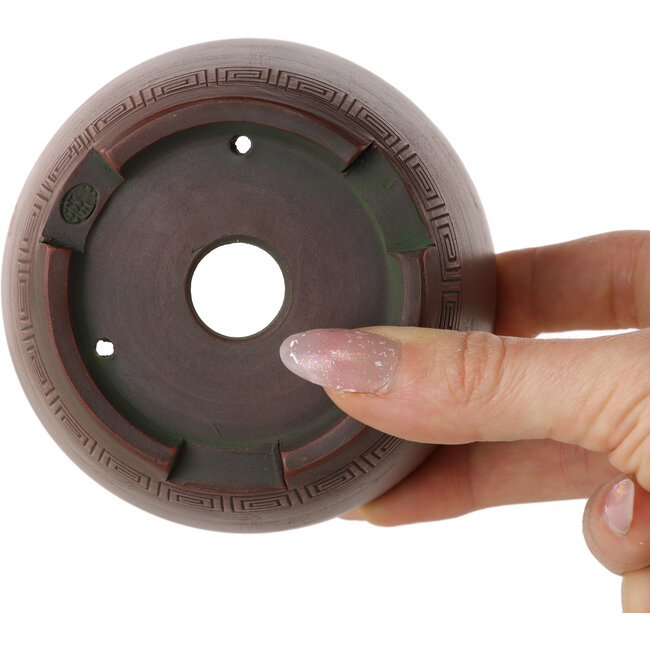 Pot à bonsaï rond non émaillé de Bigei - 90 x 90 x 60 mm