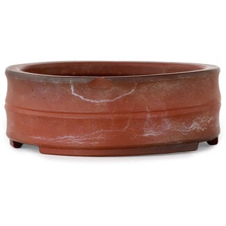 Bigei - Hirata Atsumi Pot à bonsaï rond non émaillé de 88 mm par Bigei, Tokoname, Japon