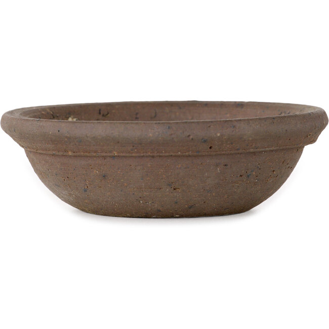 Round unglazed bonsai pot by Bigei - 110 x 110 x 35 mm