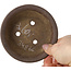 Ronde, ongeglazuurde bonsaipot van Bigei - 110 x 110 x 35 mm