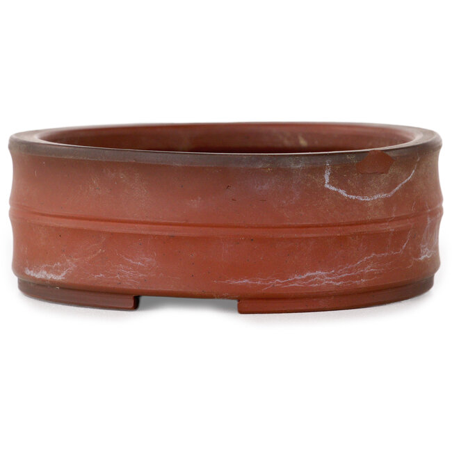Round unglazed bonsai pot by Bigei - 88 x 88 x 32 mm