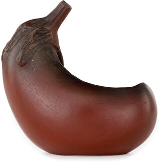 Bigei - Hirata Atsumi 75 mm oval unglazed bonsai pot by Bigei, Tokoname, Japan