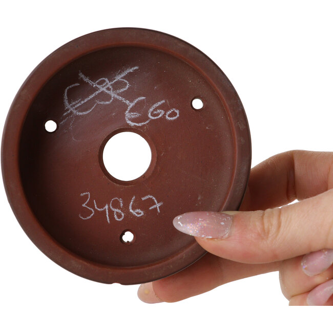 Pot à bonsaï rond non émaillé de Bigei - 88 x 88 x 32 mm
