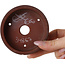 Round unglazed bonsai pot by Bigei - 88 x 88 x 32 mm
