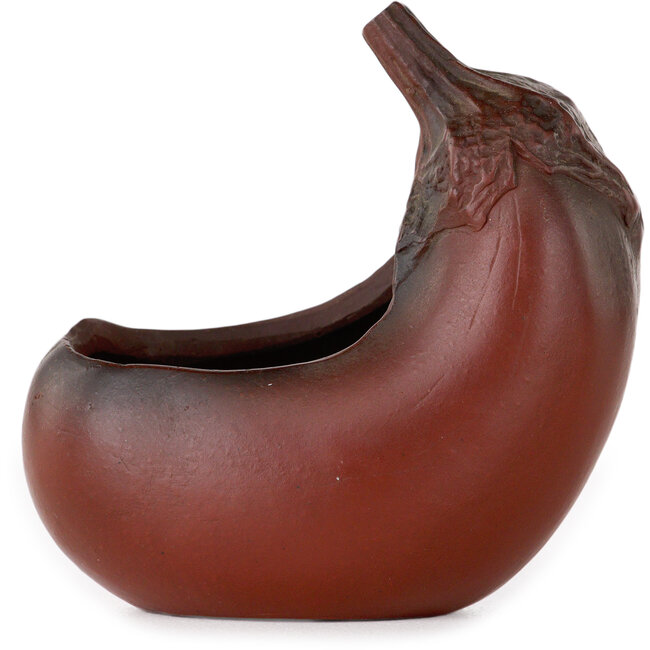 Pot à bonsaï ovale non émaillé de Bigei - 75 x 50 x 77 mm