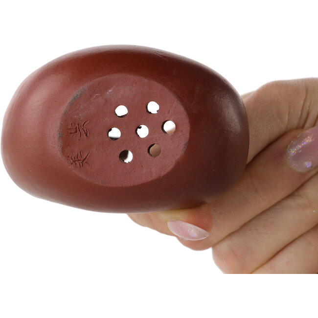 Maceta ovalada sin esmaltar para bonsái de Bigei - 75 x 50 x 77 mm