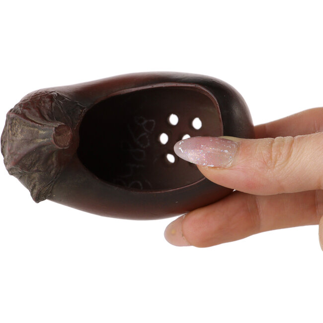 Ovaler, unglasierter Bonsai-Topf von Bigei – 75 x 50 x 77 mm