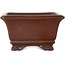 Maceta rectangular sin esmaltar para bonsái de Yamaaki - 120 x 100 x 55 mm