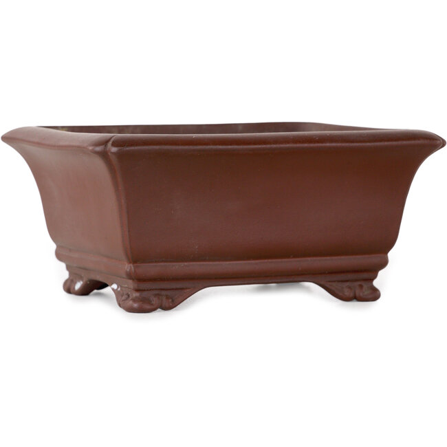 Vaso bonsai rettangolare non smaltato di Yamaaki - 120 x 100 x 55 mm
