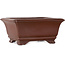 Maceta rectangular sin esmaltar para bonsái de Yamaaki - 120 x 100 x 55 mm