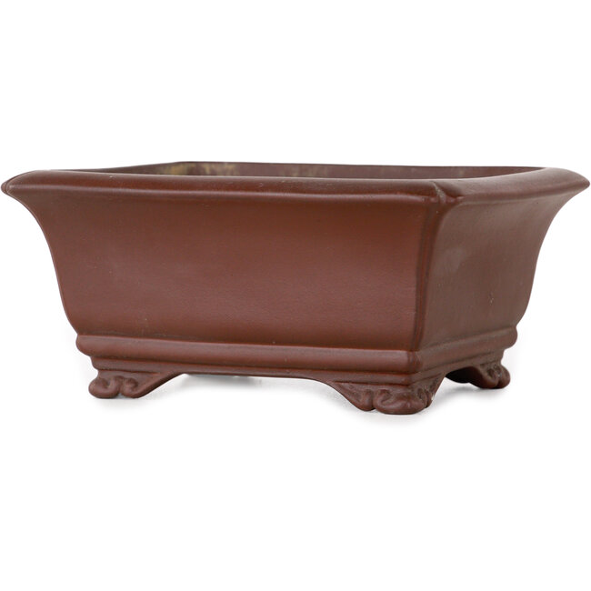 Maceta rectangular sin esmaltar para bonsái de Yamaaki - 120 x 100 x 55 mm