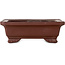 Pot à bonsaï rectangulaire non émaillé de Yamaaki - 132 x 105 x 45 mm