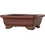 Pot à bonsaï rectangulaire non émaillé de Yamaaki - 132 x 105 x 45 mm