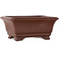 Maceta rectangular sin esmaltar para bonsái de Yamaaki - 120 x 100 x 55 mm