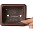 Pot à bonsaï rectangulaire non émaillé de Yamaaki - 120 x 100 x 55 mm