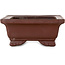 Pot à bonsaï rectangulaire non émaillé de Yamaaki - 132 x 105 x 45 mm